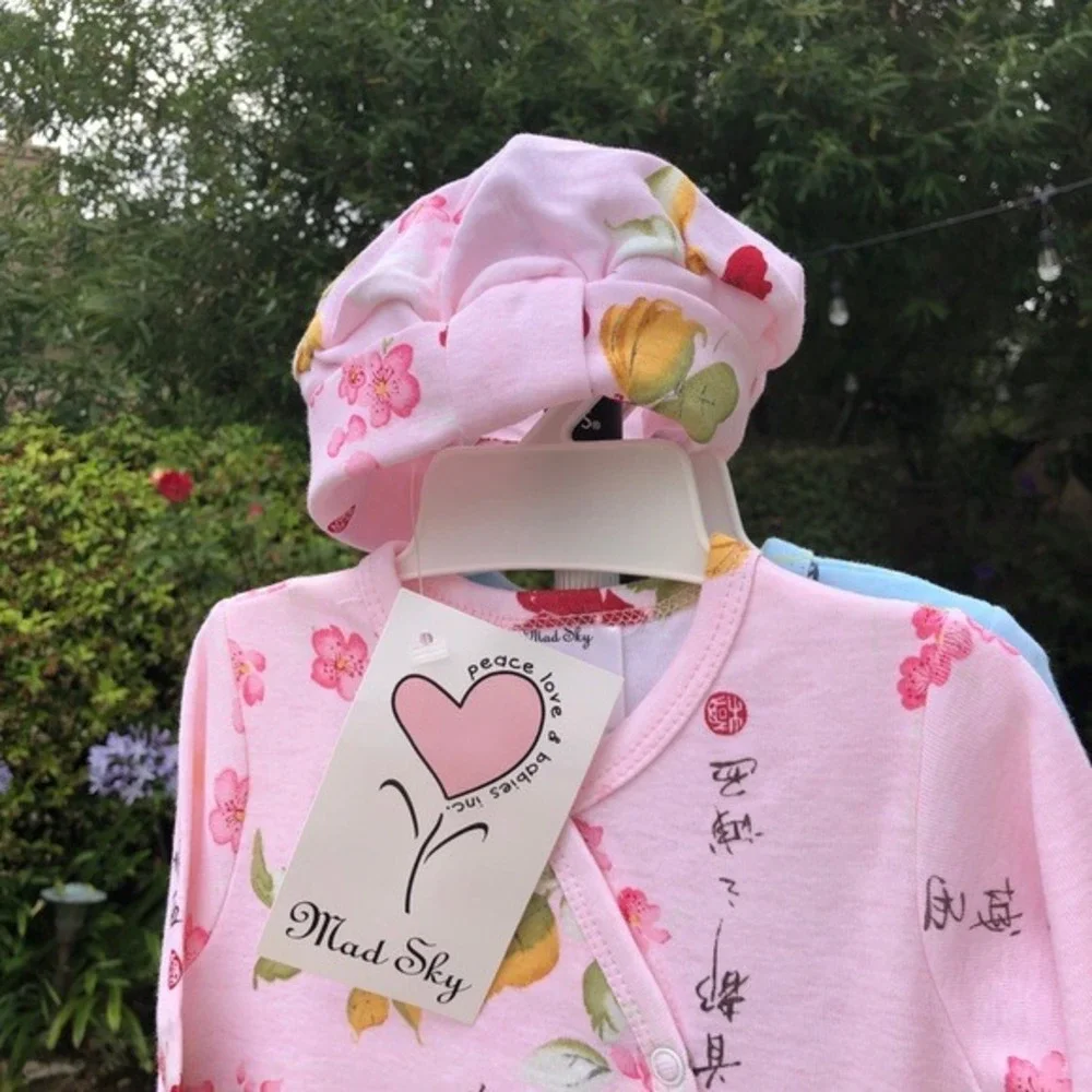 New 12 Months Mad Sky Footie‎ Pajamas Sleeper Baby Girls Infant Infants Floral